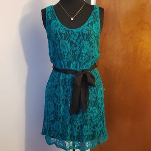 Green lace dress